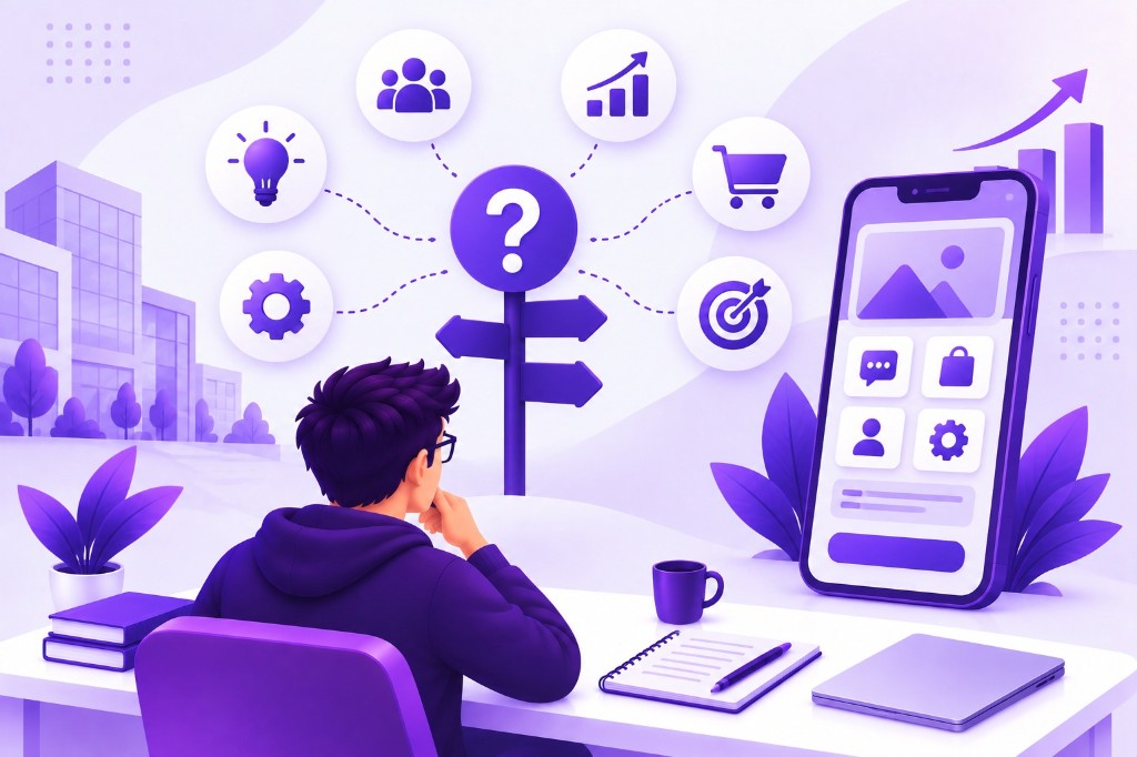 Deciding when a business should build a mobile app based on users, goals, and growth