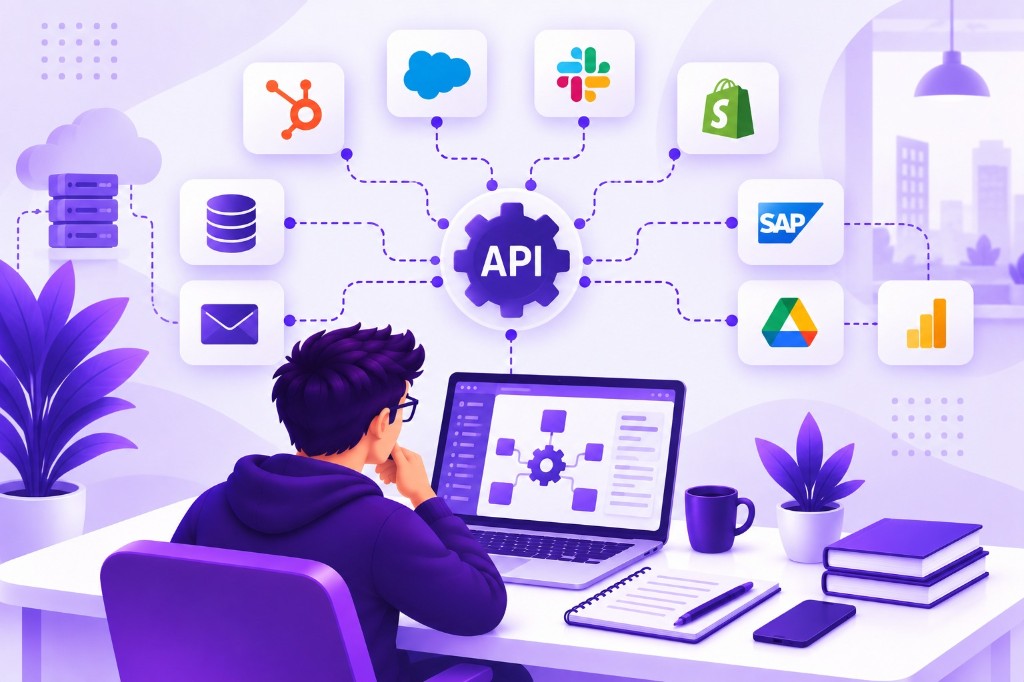 Connecting HubSpot, Salesforce, Slack, Shopify and other systems through APIs