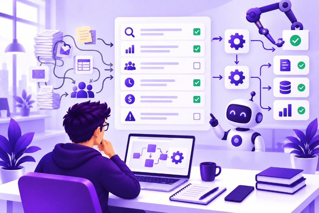 Evaluating manual processes against automation criteria with AI-assisted analysis