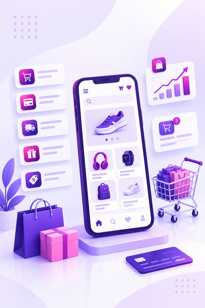 Ecommerce solutions illustration