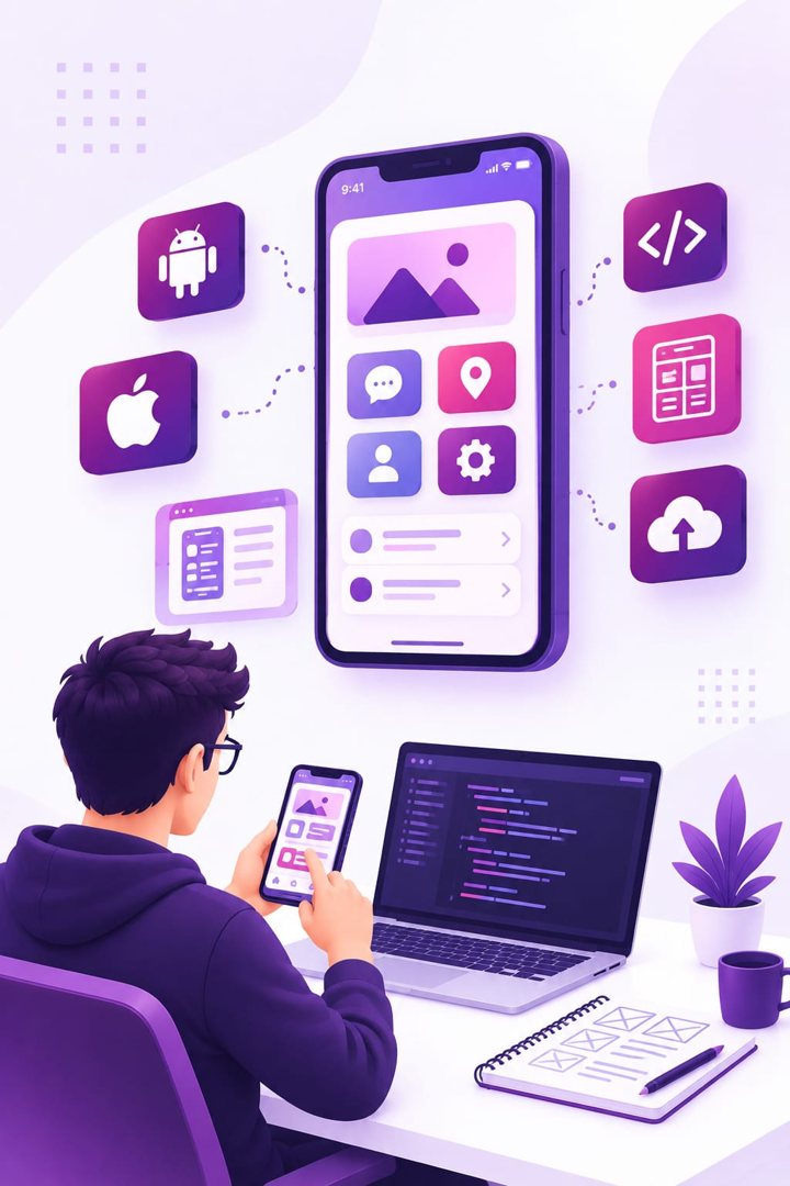 Mobile applications illustration